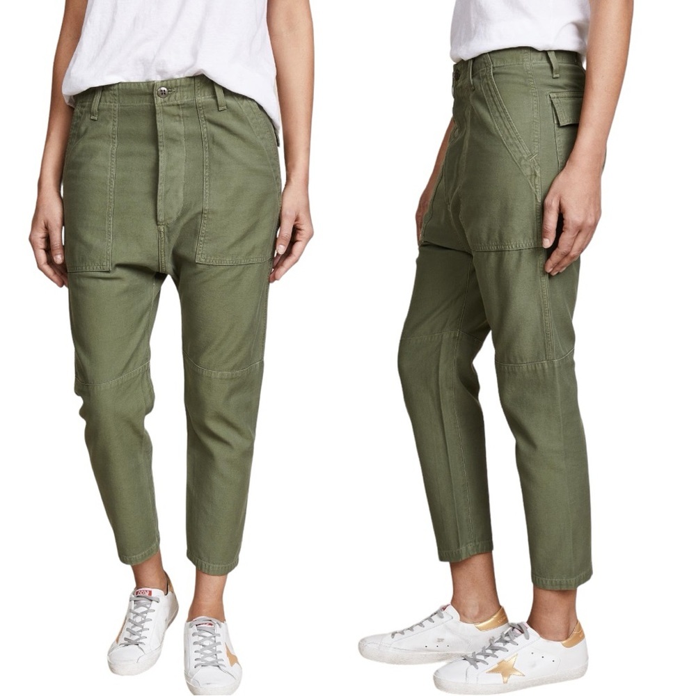 Citizens of Humanity Premium Slouchy Surplus Sadie Utility Pants size 26 Green
